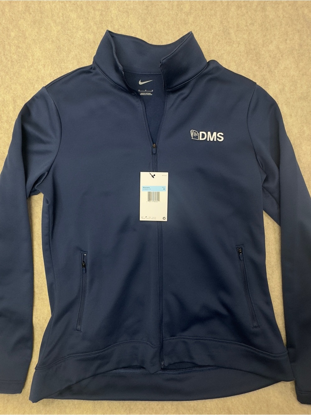 Nike NKAH6260 Ladies Therma-FIT Full-Zip Fleece - Midnight Navy with DMS embd